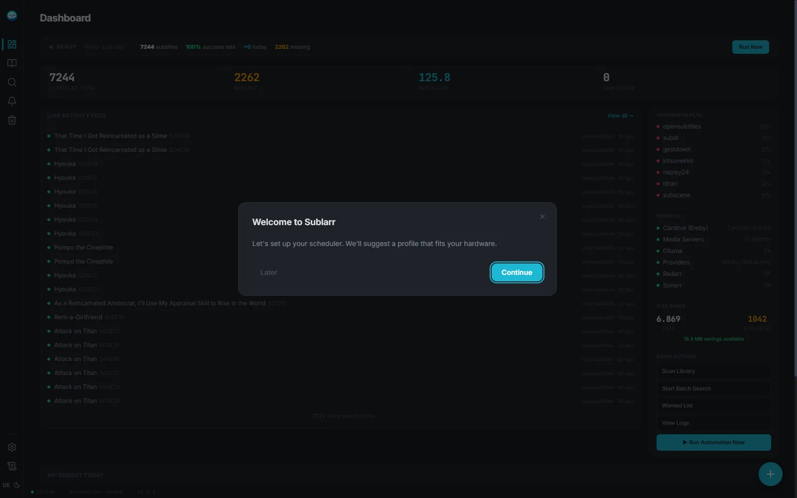 Onboarding wizard step 1 — welcome screen.